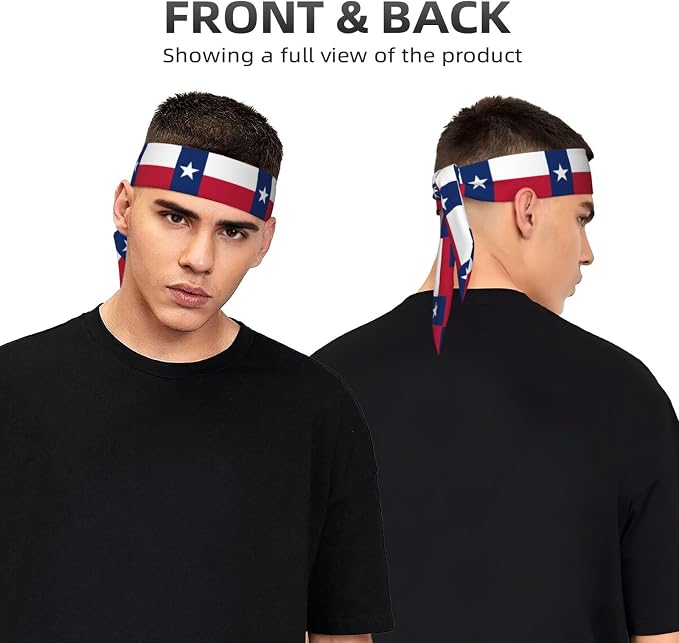 Sports Tie Headbands for Men Women, Adjustable Ninja Karate Head Band Headband for Basketball, Running, Tennis, Yoga