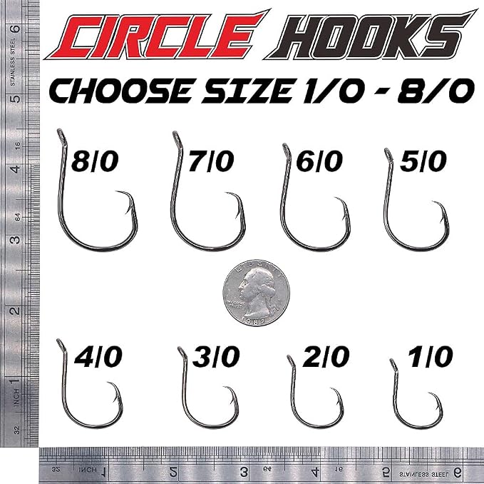 XFISHMAN Circle-Hooks-Fishing-Equipment-Octopus-Hooks-Saltwater-50 Pack #1 –12/0