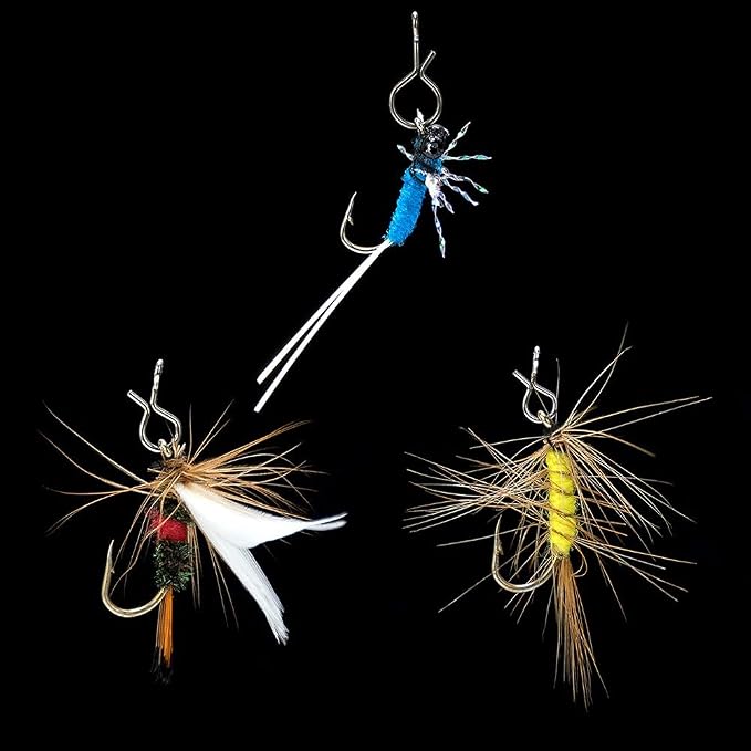 Dr.Fish 50 Pack Fly Fishing Snap 3 Sizes Stainless Steel Quick Change Lure Clip for Fishing Flies, Trout Fishing