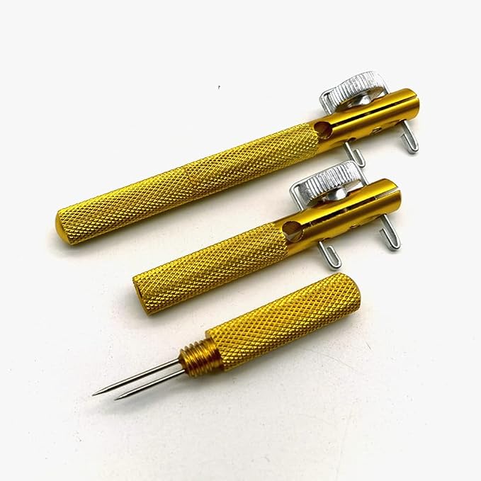 lasenersm 2 Pieces Fishing Line Knot Tying Tool Fishing Line Knotter Fishing Hook Knot Tying Tool Metal Fishing Line Hook Tie Device Fishing Hook Knot Tying Tool Fishing Knot Tying Tool, Golden