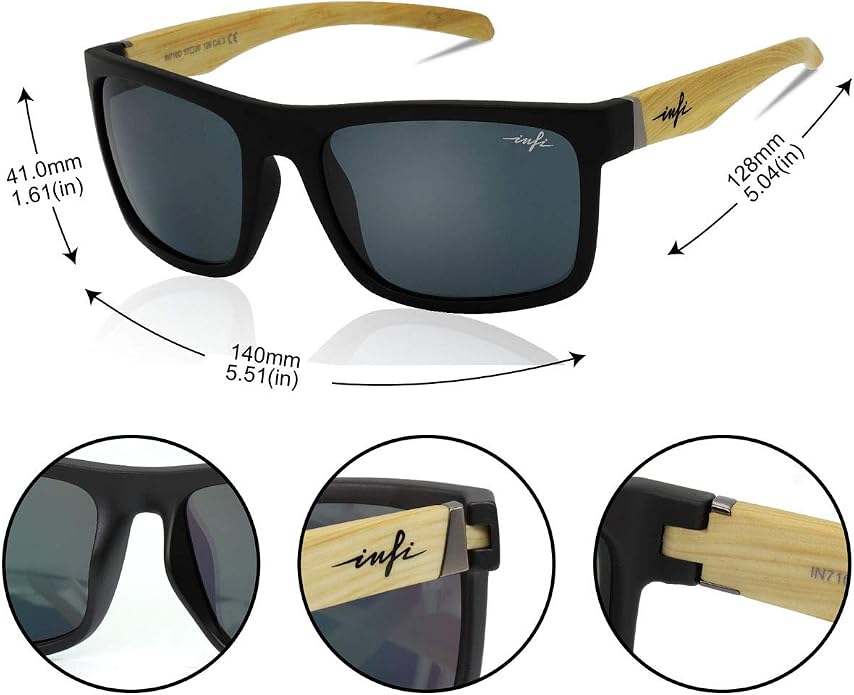INFI Fishing Polarized Sunglasses for Men Driving Running Mirrored Glasses UV400 Protectiont
