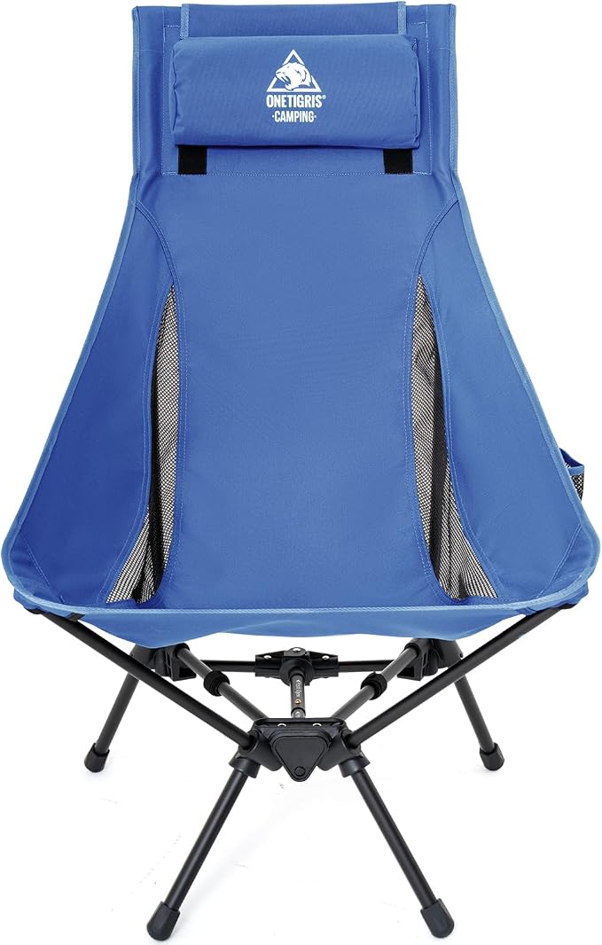 ONETIGRIS Tigerblade High Back Camping Chair with Pillow Design, Comfortable Widened Seat Folding Chair