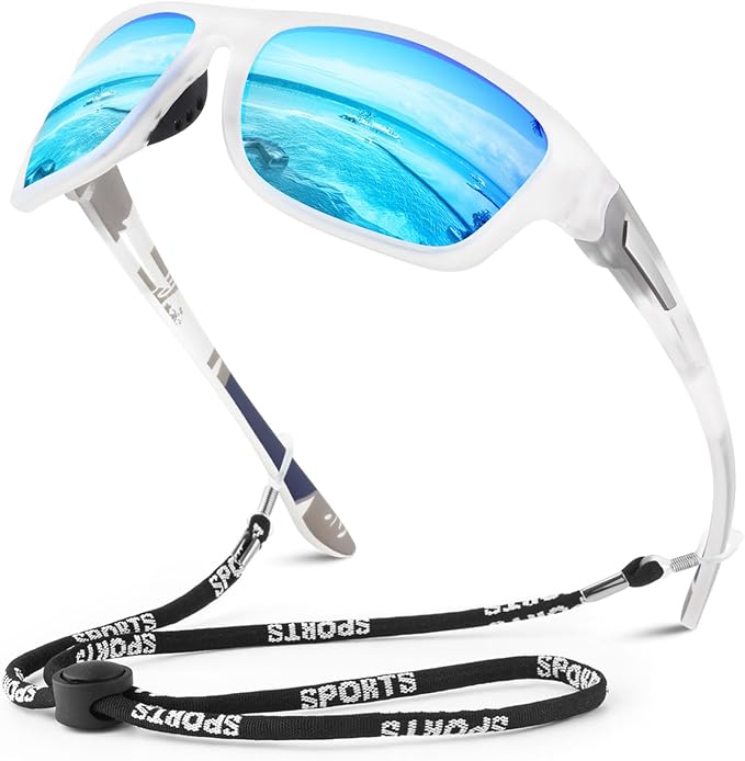 WEAROYO Polarized Sports Sunglasses for Men Women,Fishing Driving Rectangular Goggles UV400 Protection