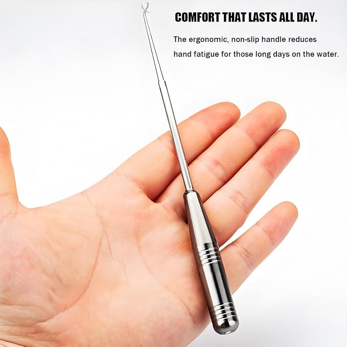 4PCS Fish Hook Remover Tool – Stainless Steel Fishing Hook Remover, Quick Removal Extractor with Storage Tube, Essential Fishing Gear and Equipment for Anglers