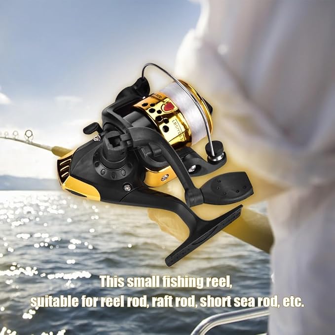 Fishing Reels Baitcasting Fixed Spool Reel Powerful Carp Fishing Reel Spinning 5.2: 1 Gear Ratio Fishing Reel Tackle Accessory Freshwater/Saltwater Use