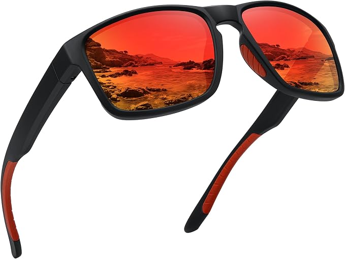 Sports Polarized Sunglasses for Men Women UV Protection Unbreakable Driving Running Fishing Hiking Sun Glasses