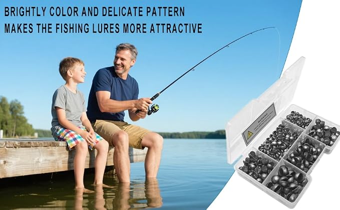 100/150Pcs Split Shot Fishing Weights – Premium Removable Fishing Sinkers,5/6 Sizes Assortment (0.02oz–0.14oz) for Freshwater & Saltwater Fishing