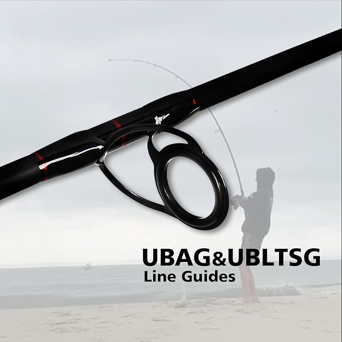 Fiblink Surf Spinning Fishing Rod 2-Piece/4-Piece Graphite Travel Fishing Rod