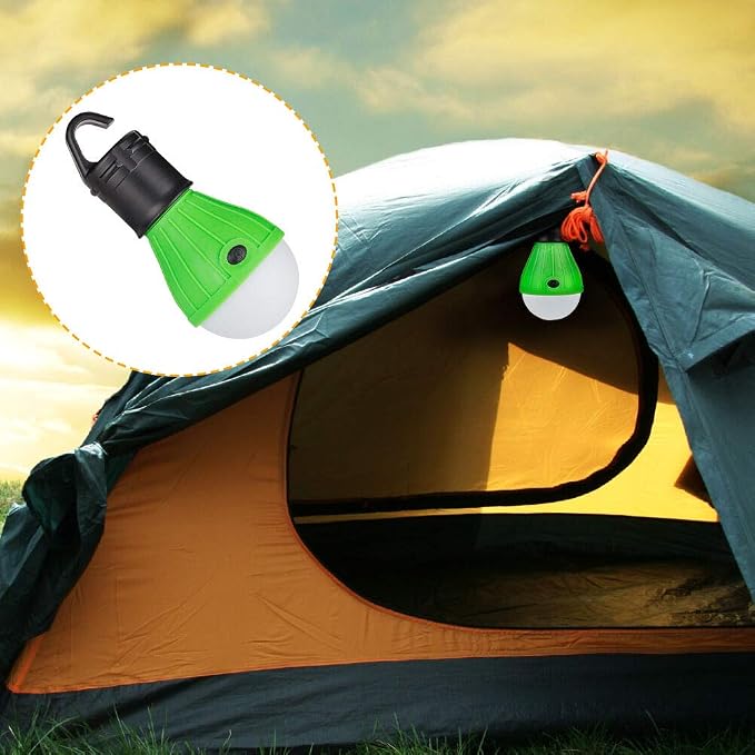 3LED Fishing Light Outdoor Camping Light Emergency Light Portable Camping Light Fishing Camping Light Lamp Hanging Bulb Tent led Light (Green)