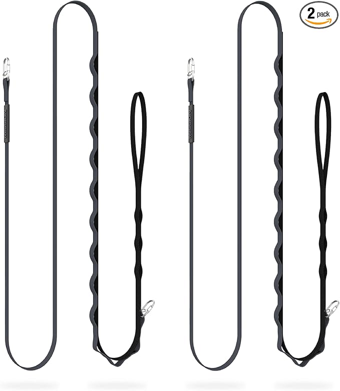 MISSION Boat Gear PWC Dock Line 2 Pack, Premium Bungee Dock Lines for Jet Ski & Boat Docking, Marine Grade Boat Rope, Stretch Boat Dock Line with Loop, Secure Boat Tie Downs for Dock Accessories