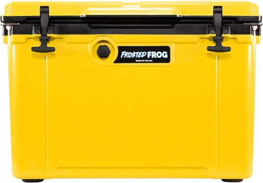 Frosted Frog 54 Qt Hard Cooler, Lightweight Made in USA Insulated Ice Chest | 30% lighter than rotomolded coolers; 54-quart hardside for camping, fishing, boating, beach, BBQ, tailgating & drinks