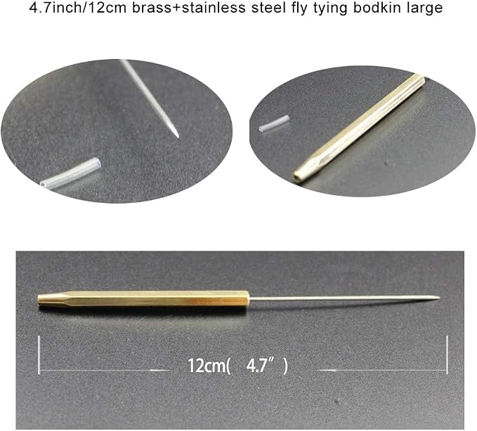 GREATFISHING 4pc Fly Tying Tools Combo Kit - Stainless Steel Whip Finisher, Bodkin, Bobbin, Disc Bobbin