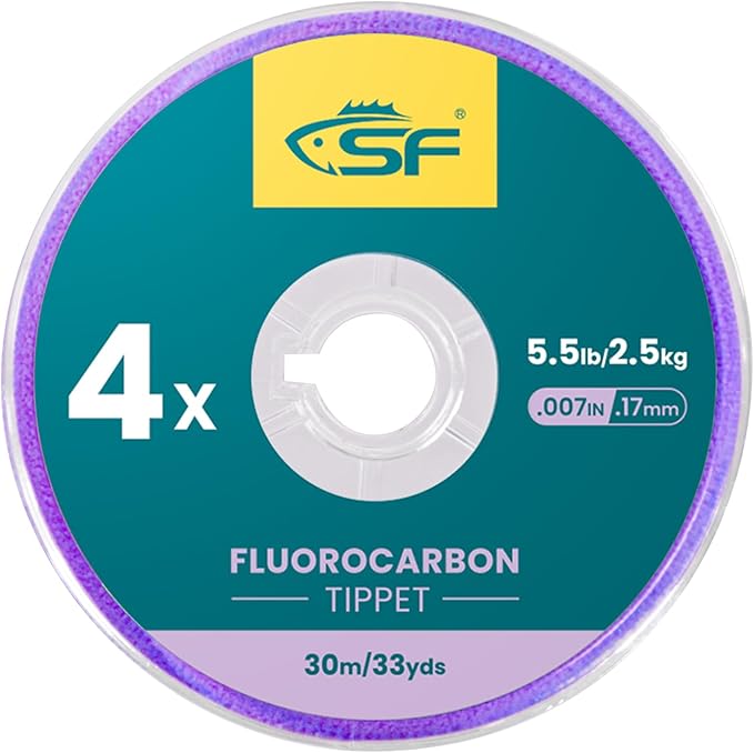 SF Clear Fluorocarbon Tippet Line Fly Fishing Tippets Leaders Trout 75M 100M 0X 1X 2X 3X 4X 5X 6X 7X