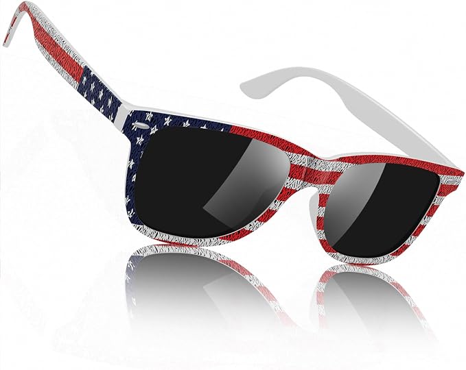 Sunier Polarized Sunglasses for Men and Women, Retro Square Matte Finish UV400 Protection Shades for Driving, Fishing