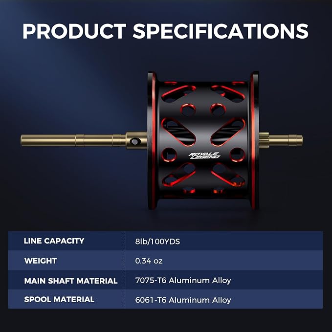 KastKing Royale Legend Fishing Reel - Ultra-Light Aluminum Spool, Corrosion Resistant, Compatible with Royale Legend II/GT Baitcasting Reels