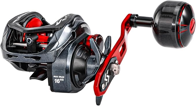 Sougayilang Baitcaster Rod Reel Combo, 2-Piece Fishing Rod with 400 Size Casting Reel, Aluminum Reel Seat for Musky Fishing