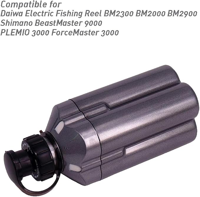 2X Electric Fishing Battery Compatible with Daiwa Tanacom 500 750 1000 Shimano BM2300 BM2500 BM2900 Fits for Daiwa Electric Fishing Reel Lithium-ion 14.8V 2.5Ah