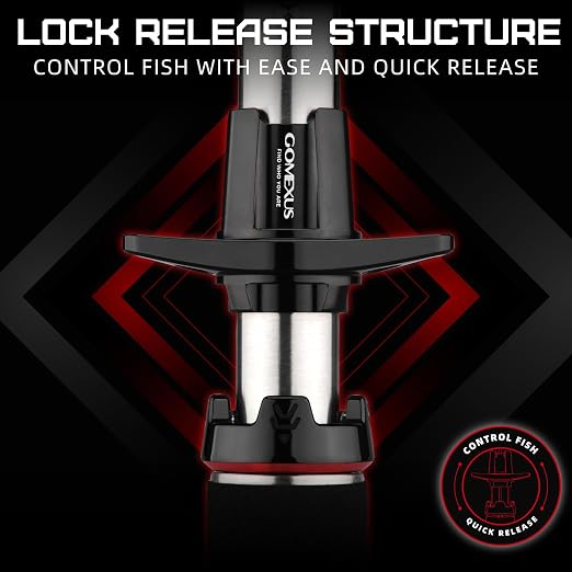 GOMEXUS Quick-Release Fishing Lip Gripper Heavy-Duty 316 Stainless Steel 360° Rotating Jaw Safe Control for Inshore Fishing
