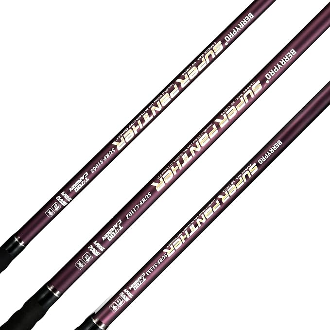 BERRYPRO Surf Spinning Rod Surf Casting Fishing Rod Carbon Fiber Travel Fishing Rod (9'/10'/10'6''/11'/12'/13'3'')