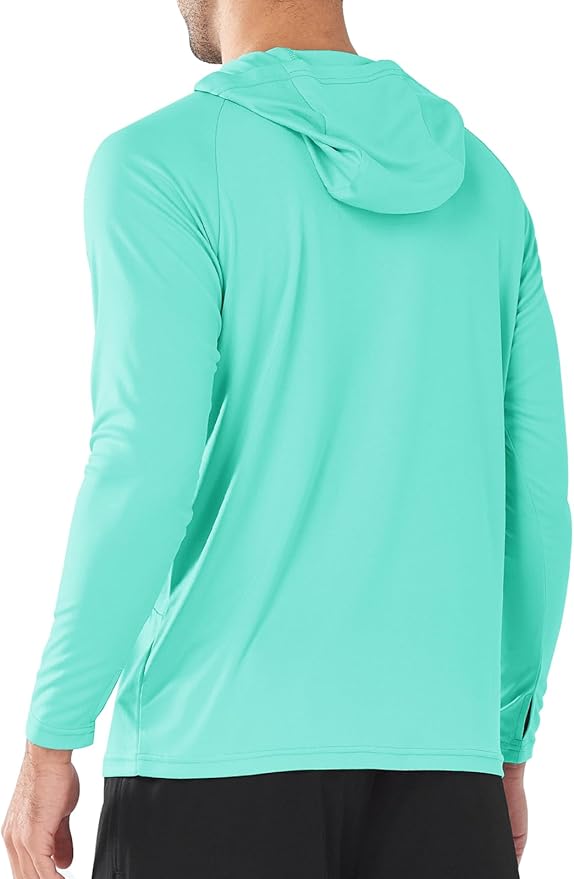 NORTHYARD Men's UPF 50+ Rash Guard Hoodie Long Sleeve Sun Protection Shirt Fishing Swim Beach Hiking Quick Dry Lightweight