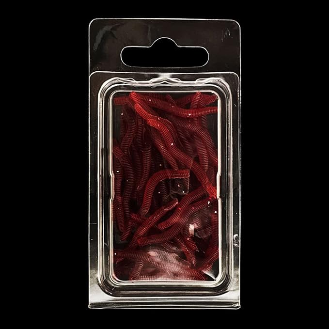 20 / 50pcs Fishing Soft Lure Trout Worm-Earthworm Baits Lifelike-Fake Earthworm Grub-Worm Baits Set