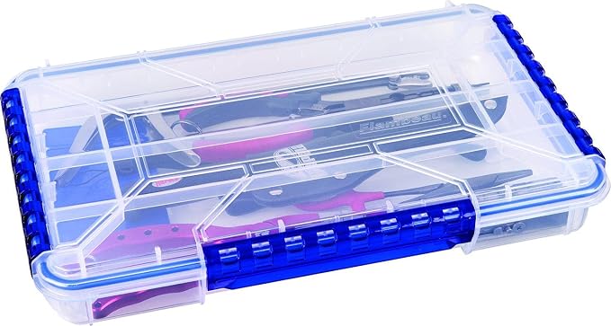Flambeau Outdoors Waterproof Tuff Tainer - Fishing Lure, Tackle, and Gear Storage Box, Ultimate Tuff Tainer Tackle Box Includes Zerust Anti-Rust Tab - WP5000 Series 14" Open Core