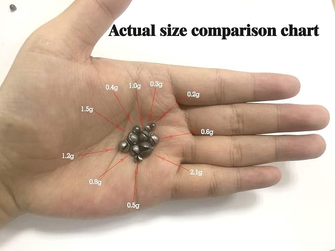 Removable Split-Shot,500Pcs Lead Sinking Split Shots Fishing Sinkers,Fishing Weights Sinkers