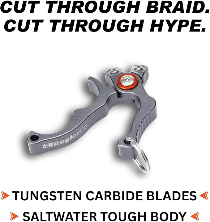Core Series Line Snips, Aluminum Body, Tungsten Carbide Cutters, Saltwater Fishing Line Cutter