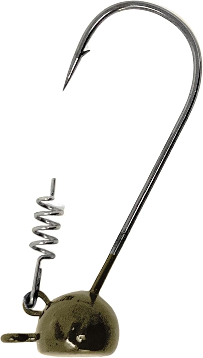 Reaction Tackle Stand-Up Shaky Head Jigs- for Bass Fishing with Size Stamped on Jig Heads (10-Pack)