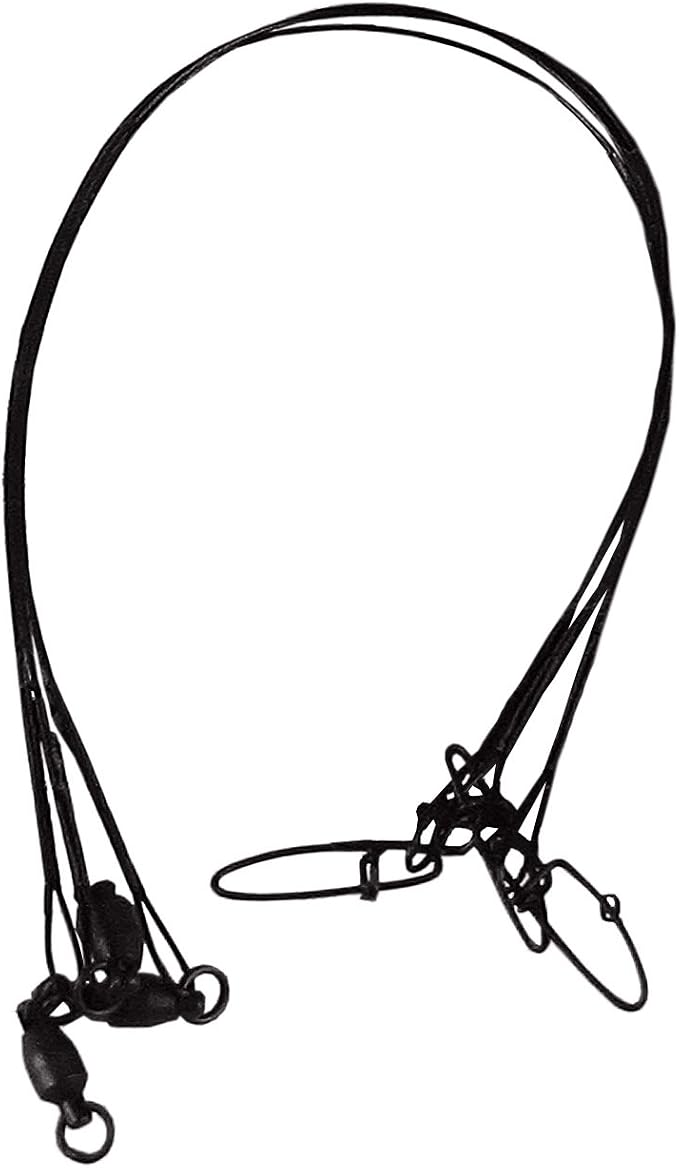 Berkley Wire-Wound Steelon Leaders 6" Length, 30 lb Line Tested, Black, Per 3