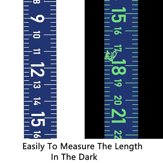 51 Inch Fishing Ruler Adhesive Waterproof Fishing Measuring Tape Tool for Boat Reflective Boat Ruler Sticker Glow Tape in The Dark