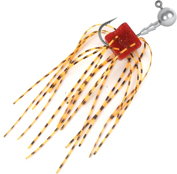 Silicone Soft Dice Fishing Lures: 12pcs Multiple Tentacles Slow Sink Soft Plastic Baits for Bass Drop Shot Finess Wacky Rig