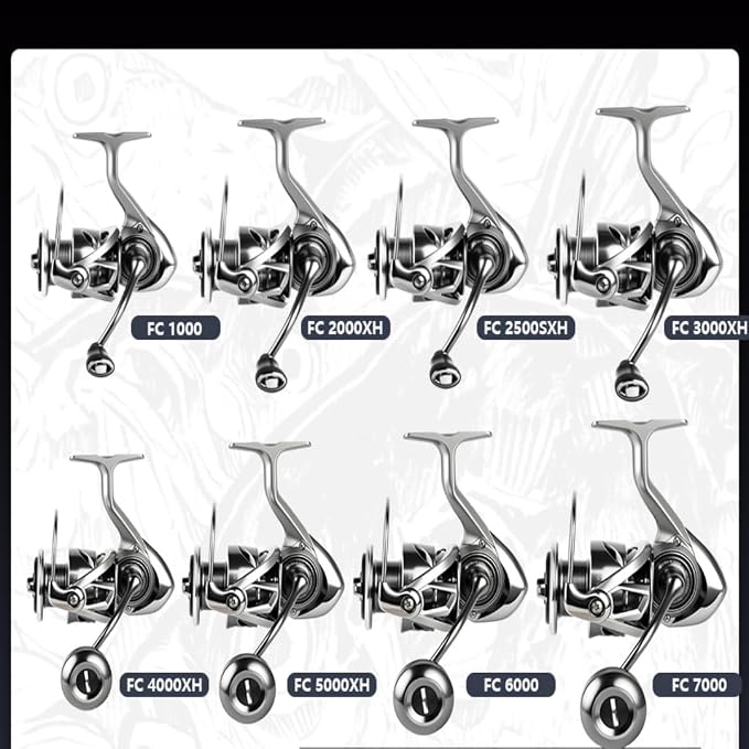 FC Saltwater Spinning Reel,2000 3000 4000 5000 Bass Fishing Reel,7+1 BB Corrosion-Resistance Bearing System,33LBS Max Drag,6.3:1 Gear Ratios,Metal Spool&Screw in Handle
