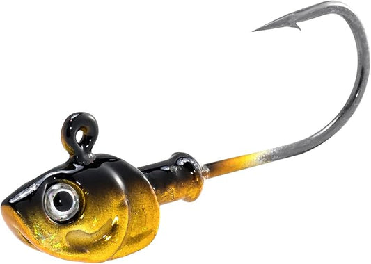 Dr.Fish 10 Pack Swimbait Jig Heads, Saltwater Fishing Jig Heads 3D Eyes High Carbon Steel Hooks Surf Fishing Lures Flounder Striper Halibut Pompano Bass
