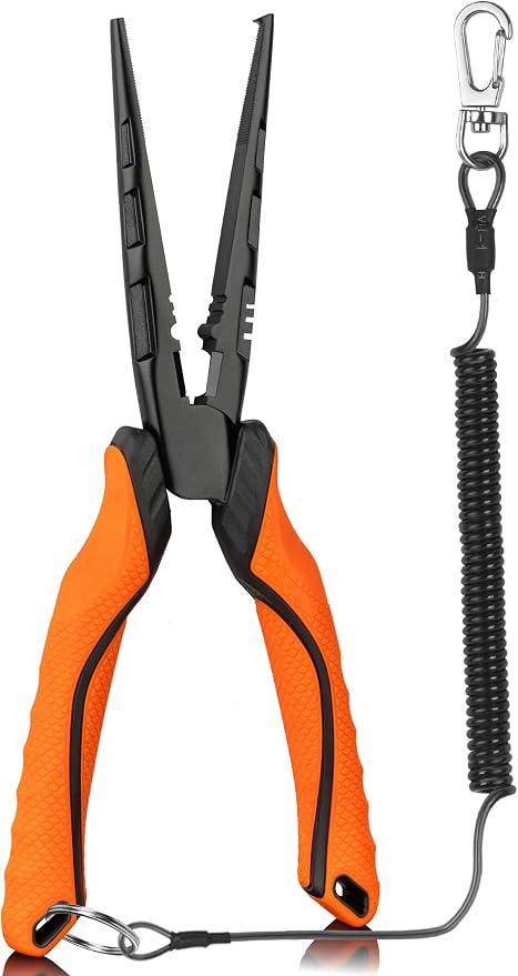 Fishing Pliers,Carbon Steel with Corrosion Resistant Coated Fishing Tools,Multitool for Saltwater