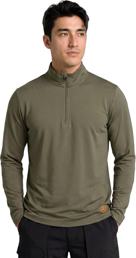 Reel Life Men's Jax Beach - Quarter-Zip Long Sleeve, Sun Shirts for Men, UPF 50+, Quick-Dry, Lightweight UV Shirts for Men
