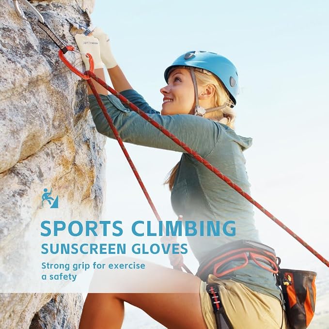 Unisex UV Protective Fingerless Gloves UPF 50+ Summer Sun Glove for Outdoor Fishing Cycling Hiking Driving Kayaking