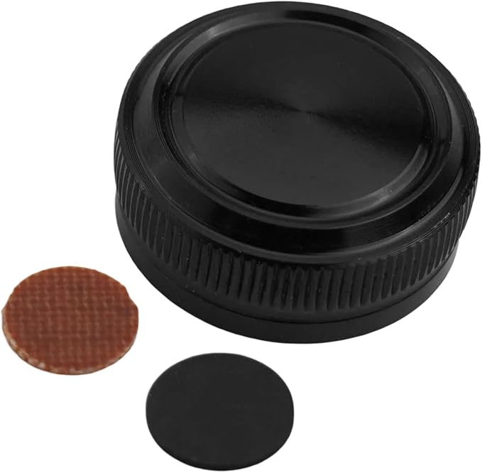 Fishing Reel Spool Tension Knob Cap Replacement Part Aluminum Alloy Compatible With Baitcast Reels (Fits Similar Metanium-Style Models) With Knurled Threads And Gaskets(black)