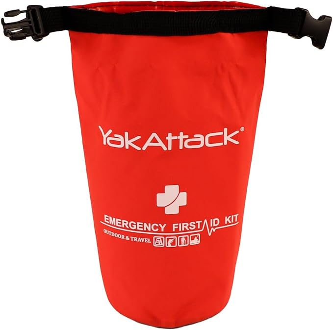 YakAttack Waterproof First Aid Kit for Boating & Kayaking with Dry Bag | Emergency Medical & Survival Essentials | Outdoors & Travel Gear | Water Proof First Aid Drybag | Compact & Lightweight