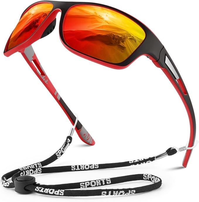 WEAROYO Polarized Sports Sunglasses for Men Women,Fishing Driving Rectangular Goggles UV400 Protection