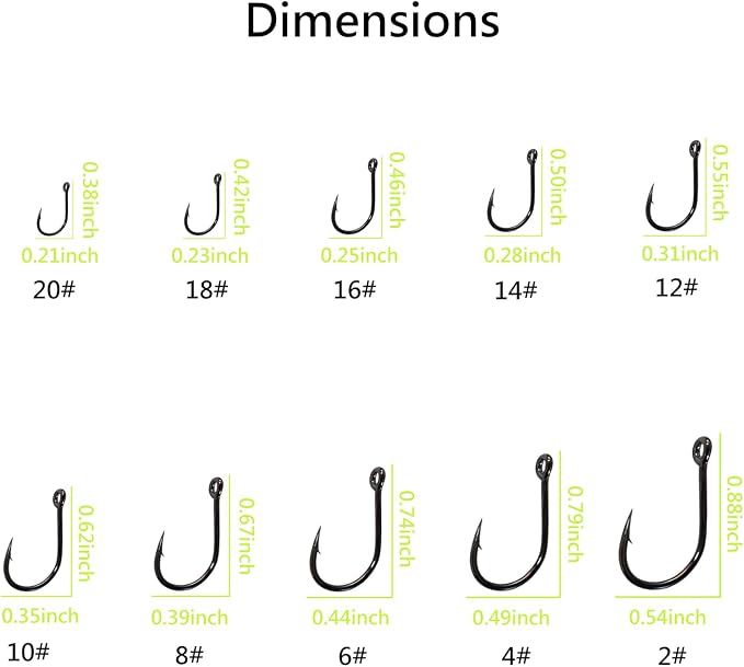 1000pcs 600pcs 300pcs Small Fish Hooks for Freshwater, 10 Specifications of Trout Fishing Hook Set
