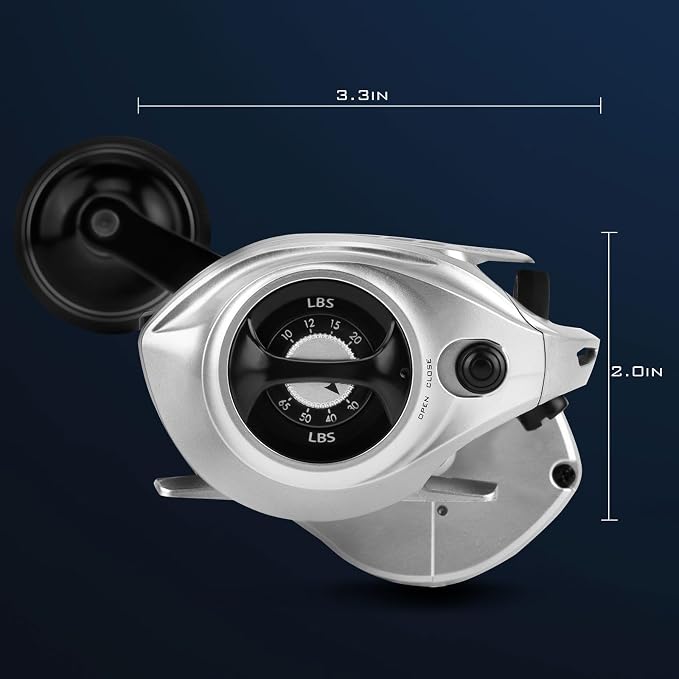 KastKing Kapstan Elite 300 Baitcasting Fishing Reel, Low Profile, Large Capacity Casting Reel, Graphite Frame, 35 lbs. Drag 5.4:1 Ratio, 6+1 Double Shielded/SS BB Centrifugal Braking, Aluminum Handle