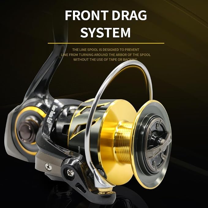 Rooblinos SW Long Shot Jigging Spinning Reel, Full Metal Body,Ultra Smooth,Powerful,Saltwater Big Fishing Reel 4000/6000/8000,9+1 BB, 66LB Max Drag, Lightweight, Inshore Offshore Surf Reel