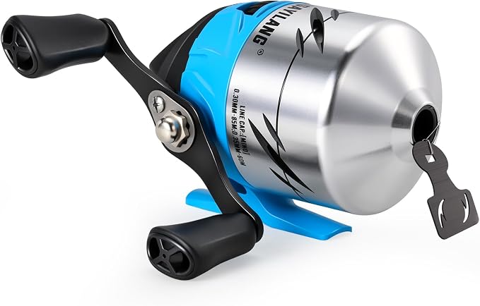 Sougayilang Spincast Fishing Reel,High Speed 3.9:1 Gear Ratio,Trouble-Free Push-Button Bait Casting Design and Reversible Handle for Left/Right Retrieve,Pre-Spooled with Monofilament Line