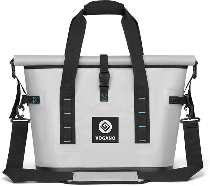 Vogano 40 Can Soft Cooler Bag - Insulated Leak-Proof Large Cooler Bag with Roll-Top Waterproof Seal | Portable Ice Chest for Camping, Beach, Travel, Picnics | 24HR Cold Retention