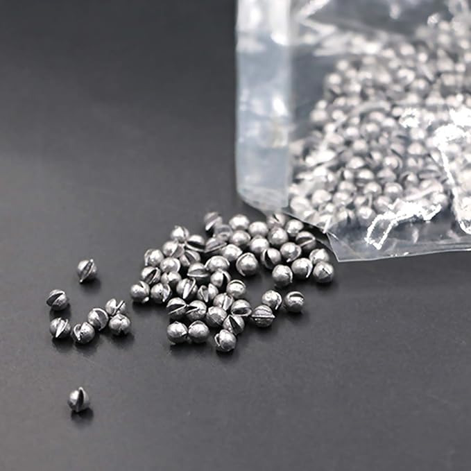 Removable Split-Shot,500Pcs Lead Sinking Split Shots Fishing Sinkers,Fishing Weights Sinkers