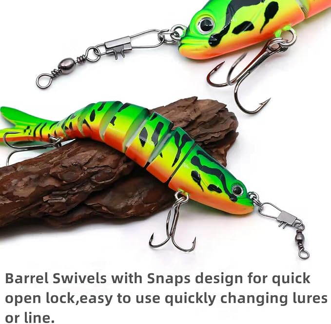 260Pcs/Box with Stainless Steel Fishing Barrel Swivels 150Pcs /Barrel Swivels with Snaps 110Pcs Mix,High Strength Connector for Quick Change Fishing Lure or Line Tackle Saltwater Freshwater