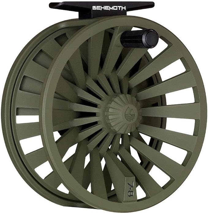 Redington Behemoth Fly Reel – Heavy-Duty Carbon Drag, Large Arbor, Die-Cast Frame & Deep V-Spool – Freshwater & Saltwater Fly Fishing Reel for Trout, Bass, Salmon & Big Game
