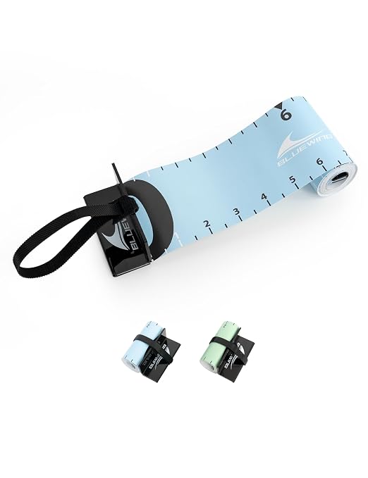 BLUEWING 96" Fishing Ruler: Portable, Roll-Up, Waterproof, Folding Fish Measuring Tape with Bump Board for Tuna, Marlin, Shark, Mahi, Swordfish, Tournament Use