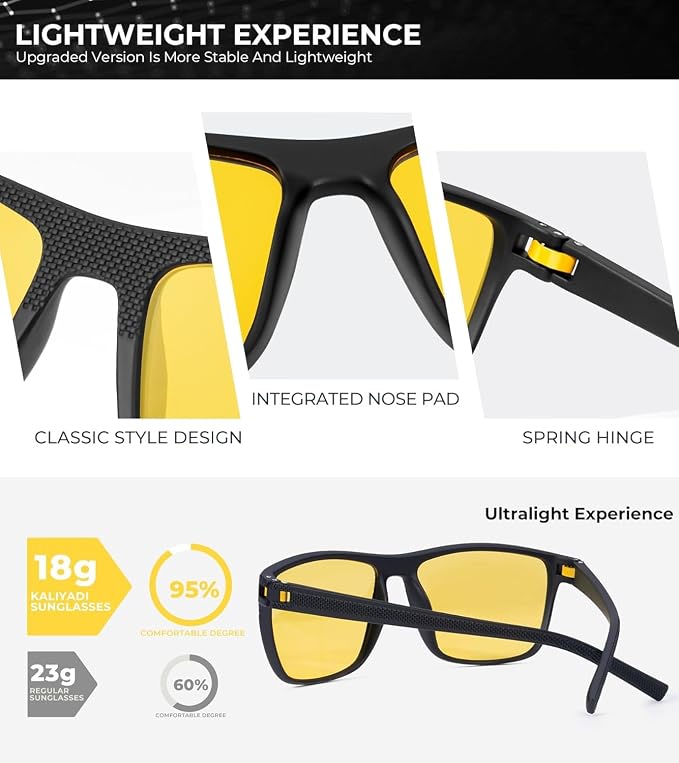 KALIYADI Mens Sun-Glasses Polarized Sunglasses-Men: Classic Sunglasses with Ultraviolet Protection for Driving Fishing Golf